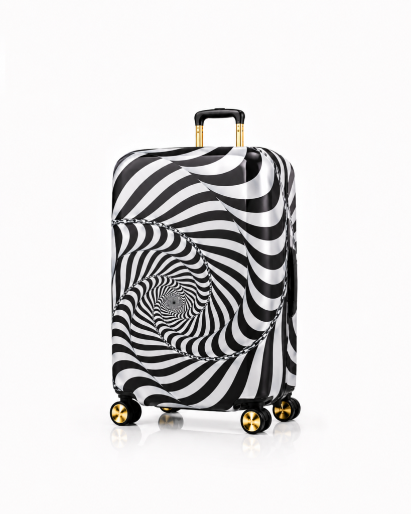 Pokrowiec na małą walizkę - wzór zebra