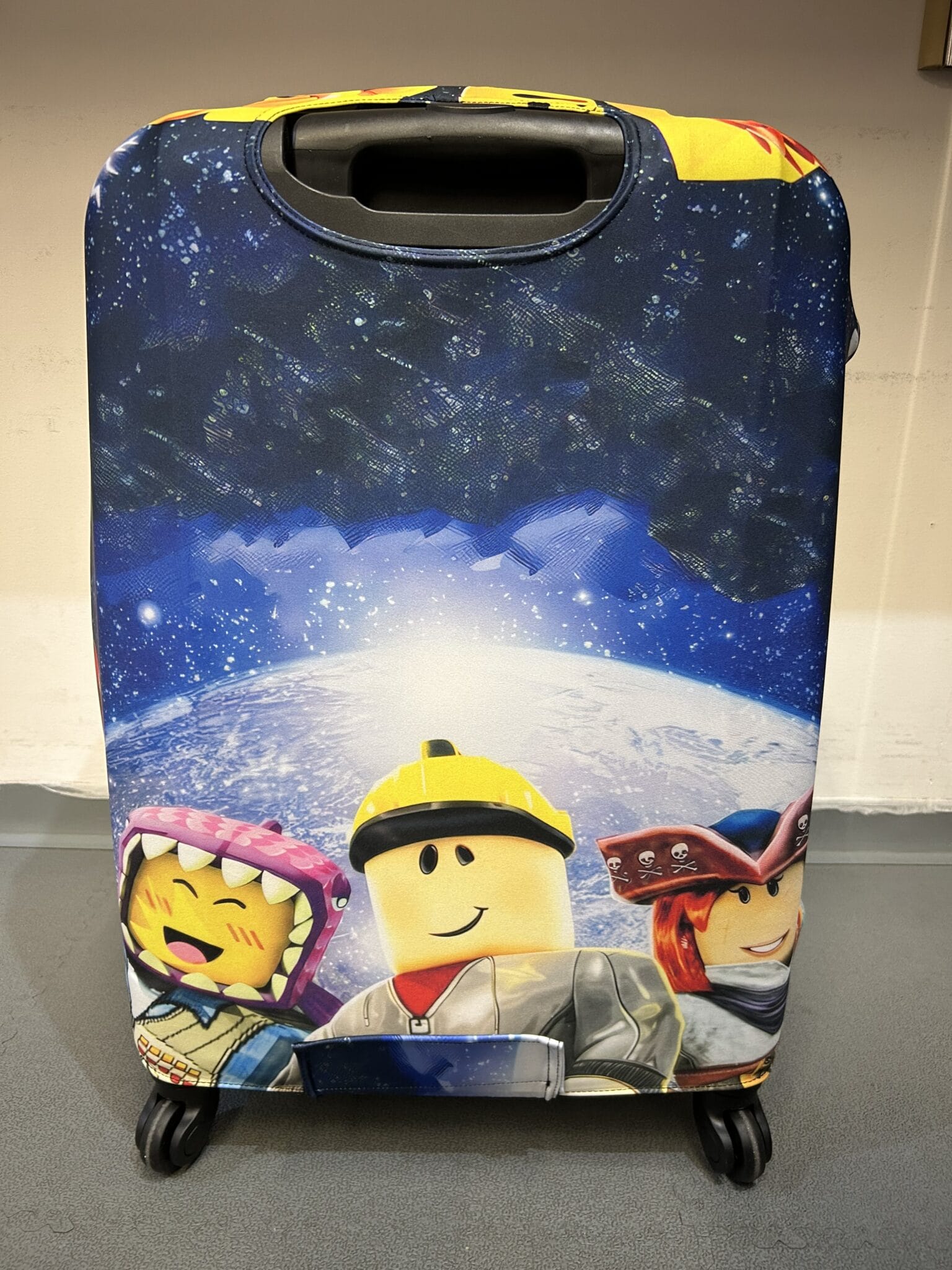 Pokrowiec na dużą walizkę – wzór LEGO - obrazek 2